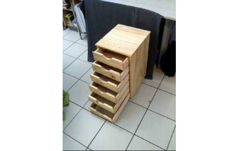 BÜROCONTAINER A.R. HOLZ HELL 6 SCHUBLADEN