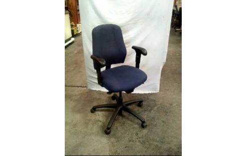 BÜROSTUHL VERSTB. POLSTER BLAU A.ROLLEN