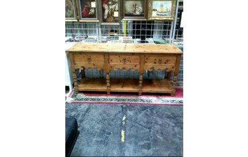 SIDEBOARD 3-SCHUBL. HOLZ HELL 2 EBENEN