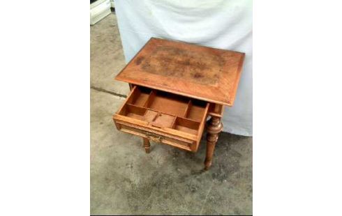 NÄHTISCH HOLZ NUSSB. JUGENDSTIL 1-SCHUBL.