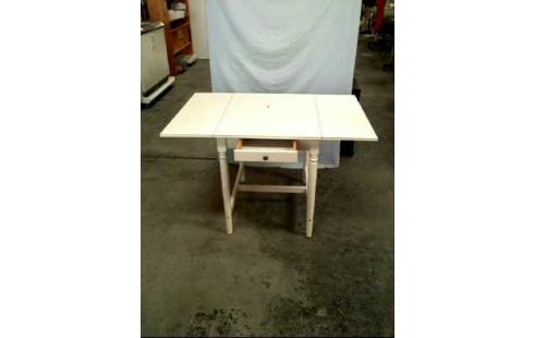 TISCH AUFKLAPPBAR 1-SCHUBLADE WEIß