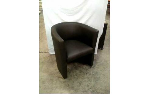 SESSEL MIT ARMLEHNE LEDEROPTIK SCHWARZ