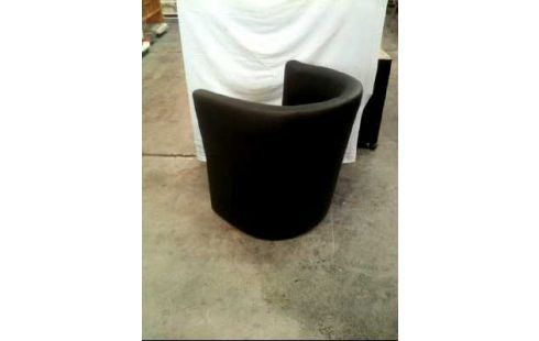 SESSEL MIT ARMLEHNE LEDEROPTIK SCHWARZ