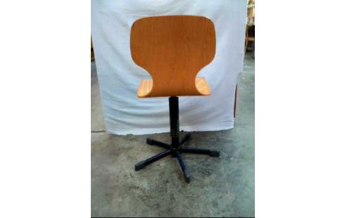 DREHSTUHL HOLZ METALLFUSS VINTAGE