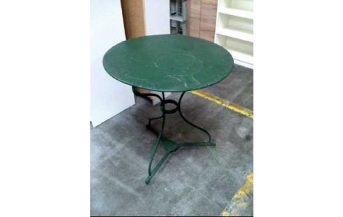 GARTENTISCH METALL GRÜN RUND 3-BEINE