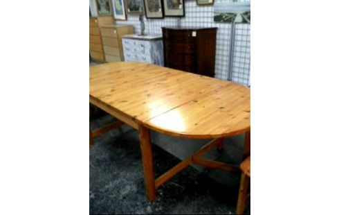 TISCH HOLZ KIEFER OVAL KLAPPBAR