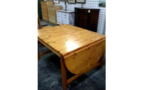 TISCH HOLZ KIEFER OVAL KLAPPBAR