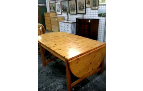 TISCH HOLZ KIEFER OVAL KLAPPBAR