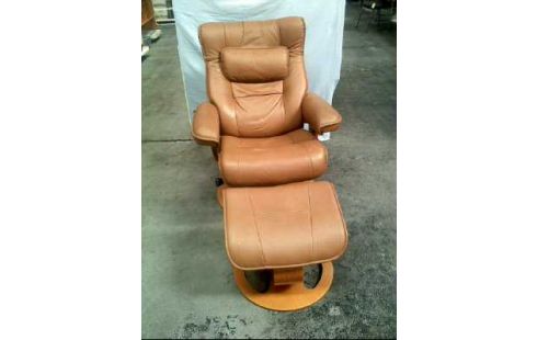 RELAXSESSEL 2TLG TEAK LED. BR. <HJELLEGJERDE>