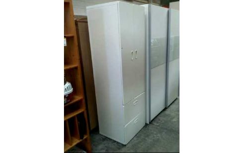 KLEIDERSCHRANK WEISS 2-SCH. 1-STANGE 2-EB.