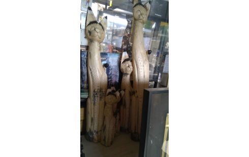 HOUTEN BEELD  KATTENSET V5