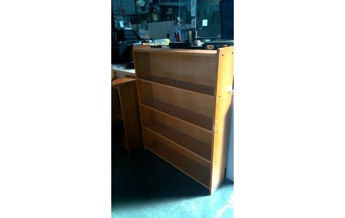 BOEKEN/VITRINEKAST VINTAGE/HOUT