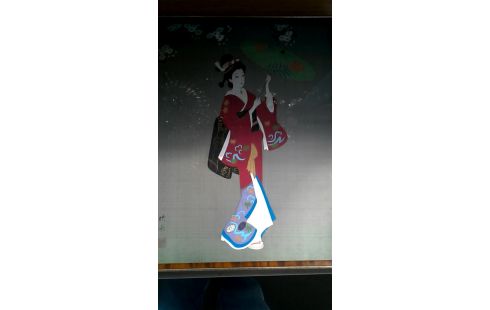 GEISCHA SCHILDERIJ OP ZIJDE