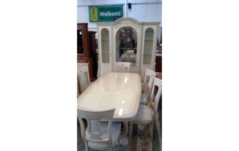 ESSZIMMER MODERN GLÄNZEND CREMEFARBEN