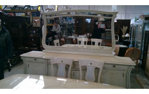 ESSZIMMER MODERN GLÄNZEND CREMEFARBEN