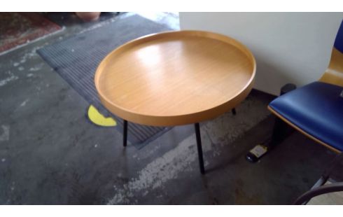 SALONTAFEL ROND HOUT/MET/ZUIVER