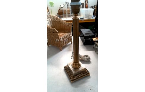 PIE DE LÁMPARA COBRE MÁRMOL