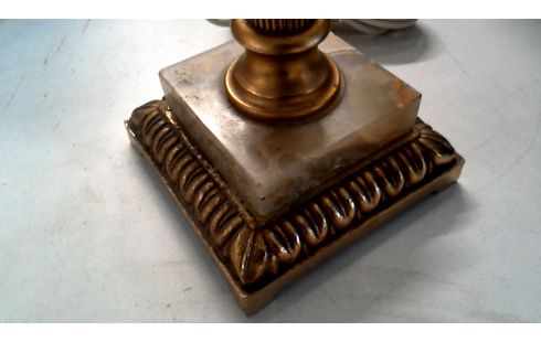 PIE DE LÁMPARA COBRE MÁRMOL