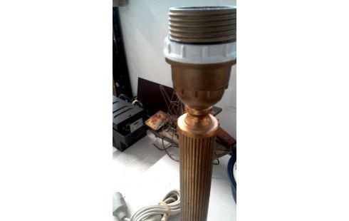 PIE DE LÁMPARA COBRE MÁRMOL