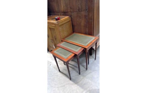 BIJZETTAFELTJES 3 STUKS LEDER BLAD