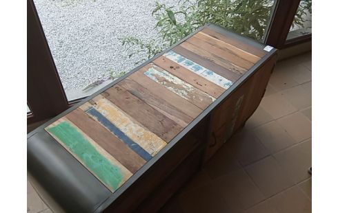 MEUBLE BAS 1 PORTE BOIS METAL