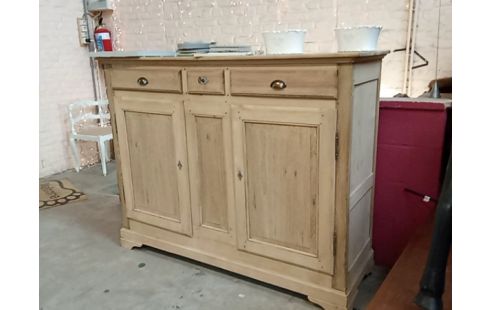 DRESSE BOIS BLANC DÉCAPÉE 19E