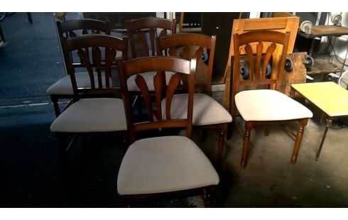 STOEL HOUT WIT STOF SETV6