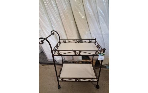 DESSERTE A ROULETTES MÉTAL