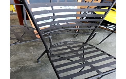PAIRE DE CHAISES FER