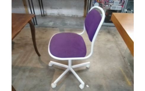 CHAISE DE BUREAU BLANCHE VIOLETTE