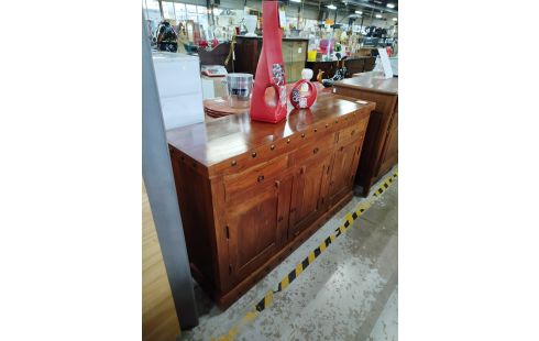 BUFFET BOIS MASSIF 3 TIROIRS 3 PORTES