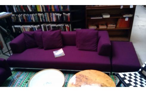 ZITBANK 3PERSOON MET POEF/BBITALIA/PAARS