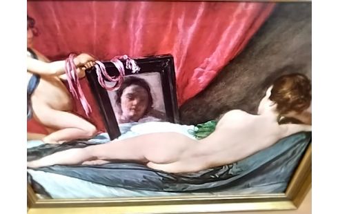 PEINTURE Femme nue allongee