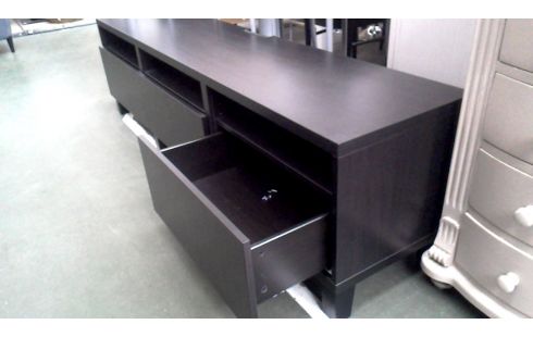 MEUBLE TELE IKEA FONCE BRUN 3 TIROIRS