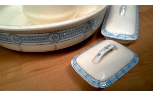 POT A EAU ECRU BLEUE