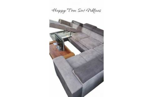 WOHNZIMMER GRAU MIKROFASER