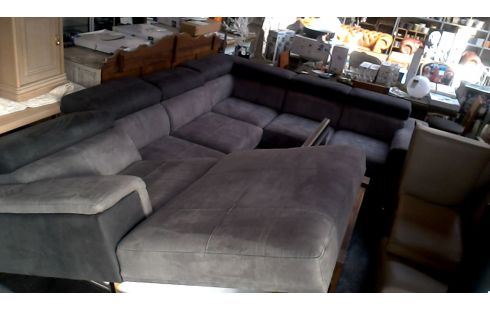 WOHNZIMMER GRAU MIKROFASER