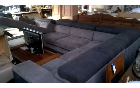 WOHNZIMMER GRAU MIKROFASER