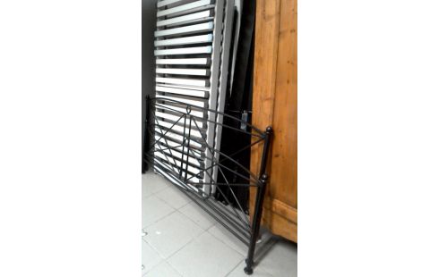 BETT SCHWARZ METALL 180X200 MET, , LATTENROST