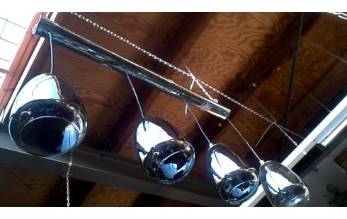 HÄNGELAMPE AST CHROM GETÖNT EIS