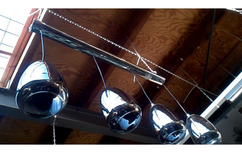 HÄNGELAMPE AST CHROM GETÖNT EIS