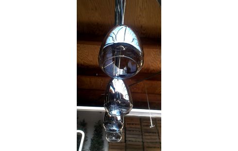 HÄNGELAMPE AST CHROM GETÖNT EIS