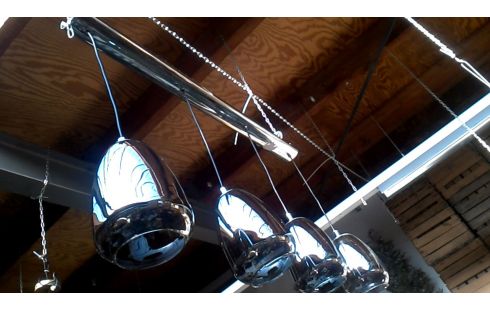 HÄNGELAMPE AST CHROM GETÖNT EIS