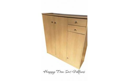 CAISSON 3 PORTES 2 TIROIRS FRENE LOOK