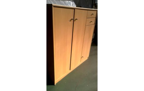 CAISSON 3 PORTES 2 TIROIRS FRENE LOOK