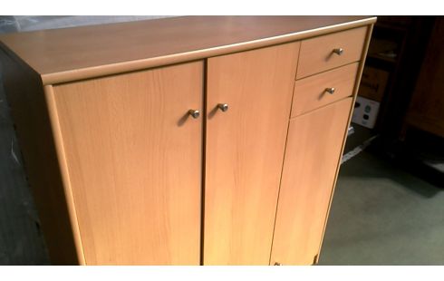 CAISSON 3 PORTES 2 TIROIRS FRENE LOOK