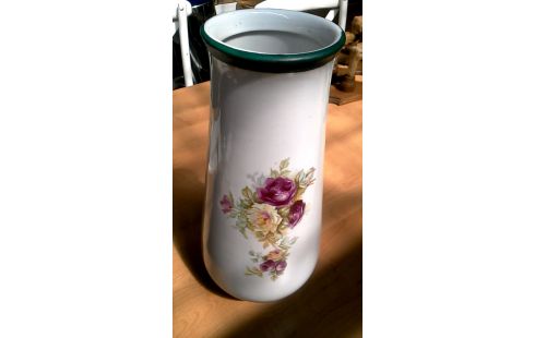 VASE ANTIK WEISS PORZELLAN BLUME