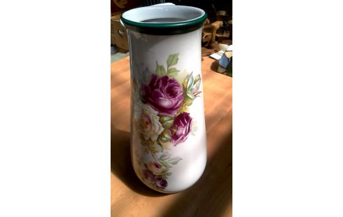 VASE ANTIK WEISS PORZELLAN BLUME