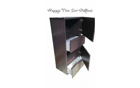 SCHRANK IKEA DUNKEL BRAUN 2 TÜREN / 2 SCHUBLADEN