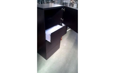 SCHRANK IKEA DUNKEL BRAUN 2 TÜREN / 2 SCHUBLADEN